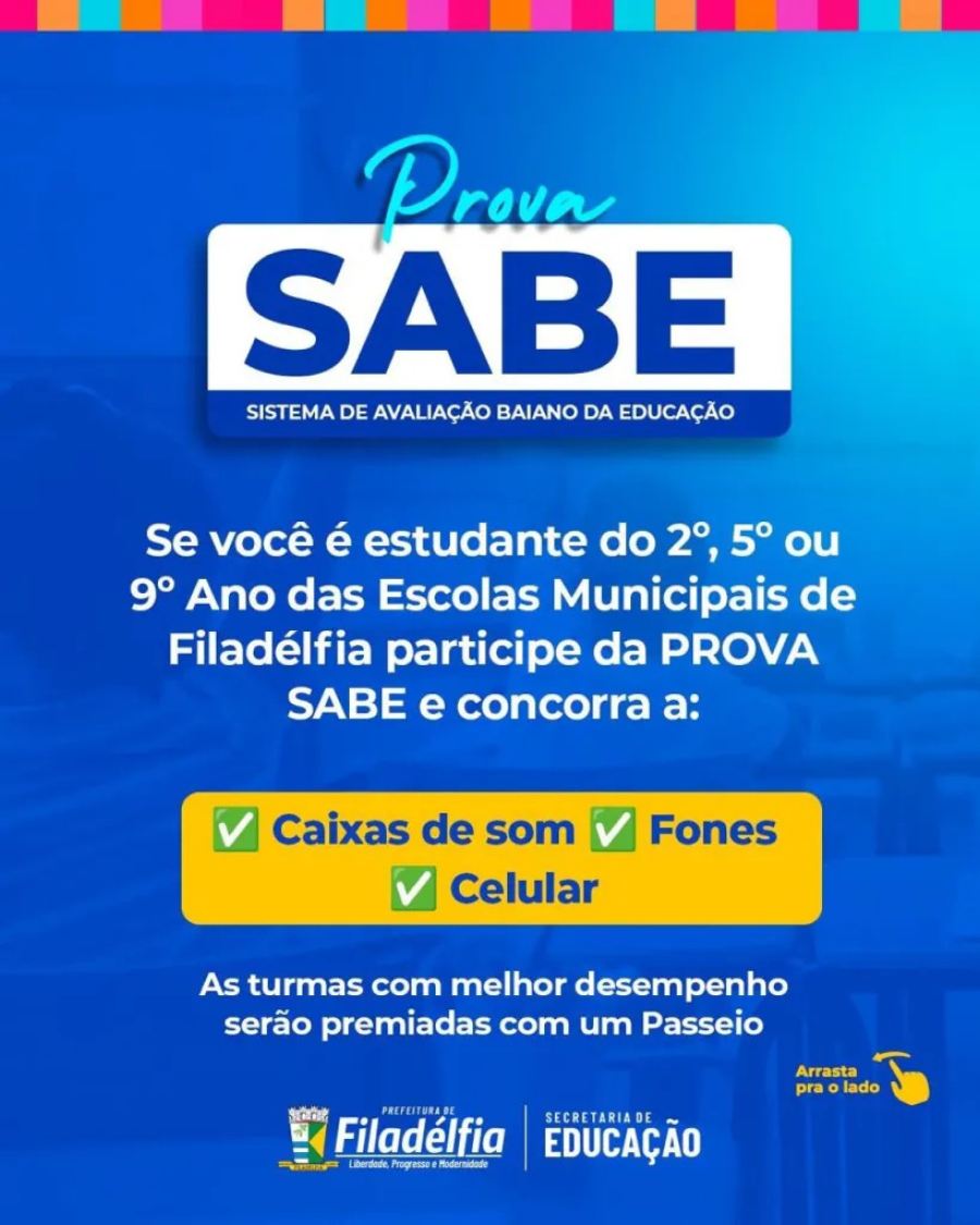 Semed Filadélfia realiza Prova SABE com premiações para os alunos