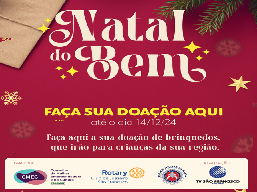 Campanha Natal do Bem:  Policia Militar do 6º BPM inicia coleta de doações em Filadélfia; confira pontos de arrecadação.