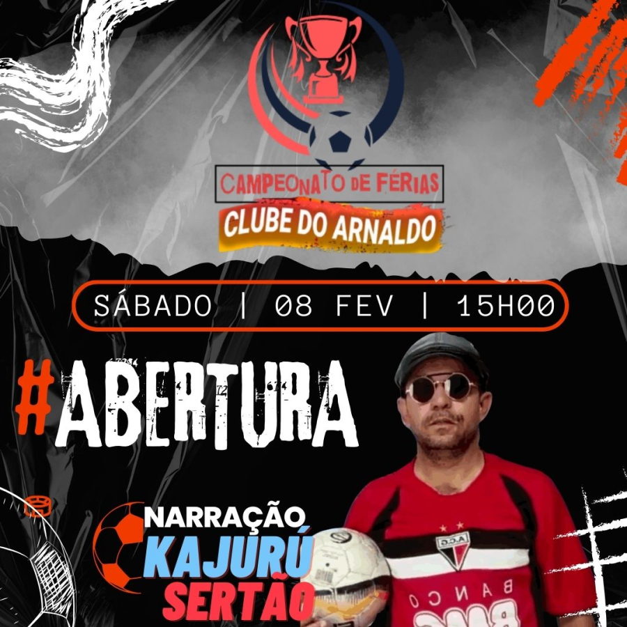 Vem aí 1ª edição do do Campeonato de Férias do Clube do Arnaldo em Filadélfia.